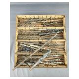 Tray full of drill bits