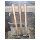 Double bit axe & 2 splitting mauls