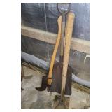 8x8 Post tamper, brush axe & scoop shovel