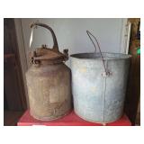 Milk can & bucket