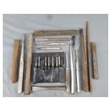 Box of miscellaneous punches and chisels