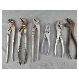 Box of miscellaneous pliers