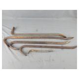 Pry bars & vintage wooden crate