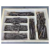Tray full of drill bits
