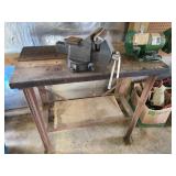 Work bench with vice & grinder