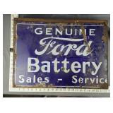 Vintage Ford Battery metal sign