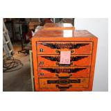 Metal Cabinet and Contents