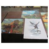 MISC LITHO PRINTS (5) ARE LAMINATED