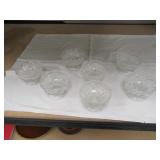 CLEAR GLASS BERRY BOWLS QTY (7)