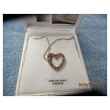 GENUINE RUBY / DIAMOND NECKLACE