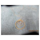 ZALES 14K GOLD DIAMOND ETCHED PENDANT NECKLACE 200