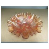 CARNIVAL GLASS DISH THISTLE DESIGN 8 3/4