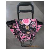 FLOWERED TRAVEL BAG ON WHEELS
