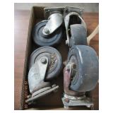 QTY (4) HEAVY DUTY CASTER WHEELS - HAVE BEARINGS