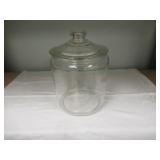 GLASS CRACKER JAR 11" X 7 1/2"