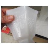 QTY (3) ANCHOR HOCKING MILK GLASS