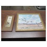 FRAMED PICTURES QTY (2) "GEESE"