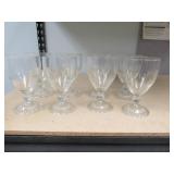 GLASS GOBLET 5 1/2" TALL  QTY (8)