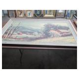 VINTAGE FRAMED PICTURES QTY (3) 54" X 30", 27 1/2"