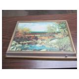 VINTAGE LIGHTUP PICTURE UNTESTED- "COVERED BRIDE"