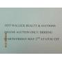 ONLINE AUCTION ONLY. STARTS FRIDAY MAY 2ND AT 6 P.