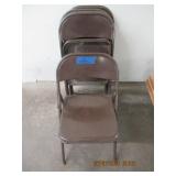 QTY (6) BROWN FOLDING CHAIRS
