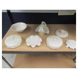 QTY (7) GRAPE PATTERN POTTERY