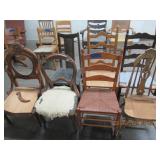 LOT OF (8) VINTAGE/ANTIQUE CHAIRS