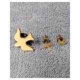 DOVE PIN & DOVE EAR RINGS