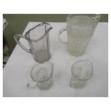GLASS PITCHERS QTY (4)