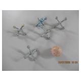 JACKS GAME AND ONE CLAY MARBLE