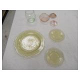 QTY (7) PIECES OF DEPRESSION GLASS