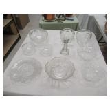 QTY (10) CLEAR GLASS