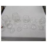 MISC CLEAR GLASS- SOME POSSIBLY LIBBY- SOME ETCHED