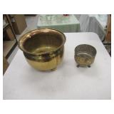METAL PLANTERS-BRASS? LARGE 9 1/2" X 12 1/2"
