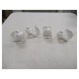 QTY (4) DOVE COLLECTION 4 1/4" TALL