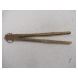VINTAGE ADVERTISING WOODEN LAUNDRY TONGS