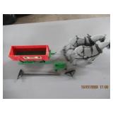 DRAFT HORSES AND SLEIGH WAGON