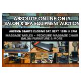 Absolute Online Only Salon & Spa Equipment Auction