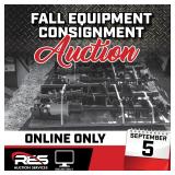 Fall Equipment Consignment Auction Online Only Ring