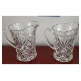 2 Crystal Petite Pitchers