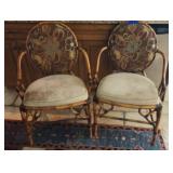 Round back Rattan dining room chairs