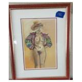 Mixed Media Nude Art Piece