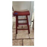 Red Wood Stool