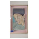 Large Styrofoam Art Piece depicting woman