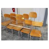 Wooden chairs - 9ct various sizes