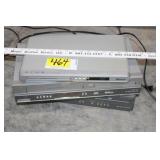 1 DVD player, 2 VCR/DVD players