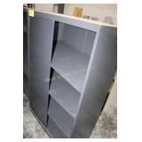 Metal bookshelf with doors