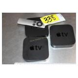 3 Apple TV boxes, 1 remote