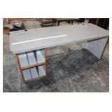 78" desk with side file storage